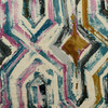 Celosia 06 | Printed Velvet Upholstery Fabric | Painterly Geometric in Purple, Blue, Grey, Gold, and Beige | Heavyweight | 54" Wide | Rioma | By the Yard