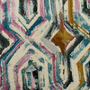 Celosia 06 | Printed Velvet Upholstery Fabric | Painterly Geometric in Purple, Blue, Grey, Gold, and Beige | Heavyweight | 54" Wide | Rioma | By the Yard
