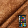 Corep 06 | Printed Velvet Upholstery Fabric | Snake Skin in Burnt Orange, Brown | Heavyweight | 54" Wide | Rioma | By the Yard