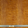 Coco 04 | Printed Velvet Upholstery Fabric | Crocodile Skin in Gold, Brown, Beige | Heavyweight | 54" Wide | Rioma | By the Yard