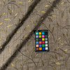 Lilly's in Brown by Kravet | Embroidered Leaves in Green and Brown | 54 Inch Wide | Light Weight Drapery Fabric | 100% Polyester | Kravet | By The Yard