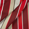 O’Sundeck Stripe Red Linen Outdoor Upholstery Fabric by Sunbrella