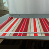 O’Sundeck Stripe Red Linen Outdoor Upholstery Fabric by Sunbrella