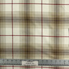 Callie in Fawn | Slipcover Fabric | Tartan Plaid in White / Beige / Red | 54 Inch Wide | Medium Weight | 100% Cotton |  Ralph Lauren | By The Yard