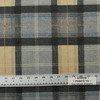 Darvel in Color 18 | Upholstery Fabric | Checks / Plaids and Tartan in Tan, Black, Beige, Blue, Gray and Gold | 54 Inch Wide | Medium Weight Fabric | 86% Polyester / 14% Cotton | Rioma | By The Yard