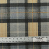 Darvel in Color 18 | Upholstery Fabric | Checks / Plaids and Tartan in Tan, Black, Beige, Blue, Gray and Gold | 54 Inch Wide | Medium Weight Fabric | 86% Polyester / 14% Cotton | Rioma | By The Yard