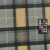Darvel in Color 18 | Upholstery Fabric | Checks / Plaids and Tartan in Tan, Black, Beige, Blue, Gray and Gold | 54 Inch Wide | Medium Weight Fabric | 86% Polyester / 14% Cotton | Rioma | By The Yard