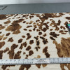 Asmar 03 | Printed Velvet Upholstery Fabric | Cow Print in Beige and Brown | Heavyweight | 54" Wide | Rioma | By the Yard
