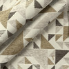 Isosceles in Desert | Chenille Upholstery Fabric | Geometric Triangles in Beige, Taupe, Off-White | 54" Wide | Heavy Weight | By The Yard