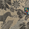 Jungle Life Anthracite Upholstery Fabric by Golding