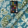 Peruvian Craft Turquoise Indoor/Outdoor Upholstery Fabric by P. Kaufmann