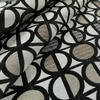 Circle Domino Black Upholstery Fabric