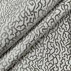 Maze in Silver | Upholstery Fabric | Abstract, Jacquard and Geometric in Silver, White, Taupe, Ivory and Gray | 54 Inch Wide | Medium Weight Fabric | Rayon Blend | P. Kaufmann | By The Yard