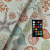 What The Shell Turquoise Upholstery Fabric