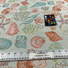 What The Shell Turquoise Upholstery Fabric