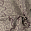 GEORGINA in PLUM | Drapery Fabric | Scrollwork Design in Taupe, Beige and Purple | 54 Inch Wide | Medium Weight | Common Upholstery Blend | By The Yard