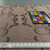 GEORGINA in PLUM | Drapery Fabric | Scrollwork Design in Taupe, Beige and Purple | 54 Inch Wide | Medium Weight | Common Upholstery Blend | By The Yard