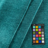 Kensley in Cerulean | Velvet Upholstery Fabric | Vivid Teal Blue | 54" Wide | 100% Polyester | Heavy Weight | By The Yard