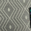 Kuna in Pewter | Chenille Upholstery Fabric | Geometric Diamonds in Grey and White | 54" Wide | Heavy Weight | By The Yard