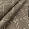 Wise in Tan | Upholstery Fabric | Windowpane Plaid in Taupe, Brown, and White | Heavyweight | By the Yard