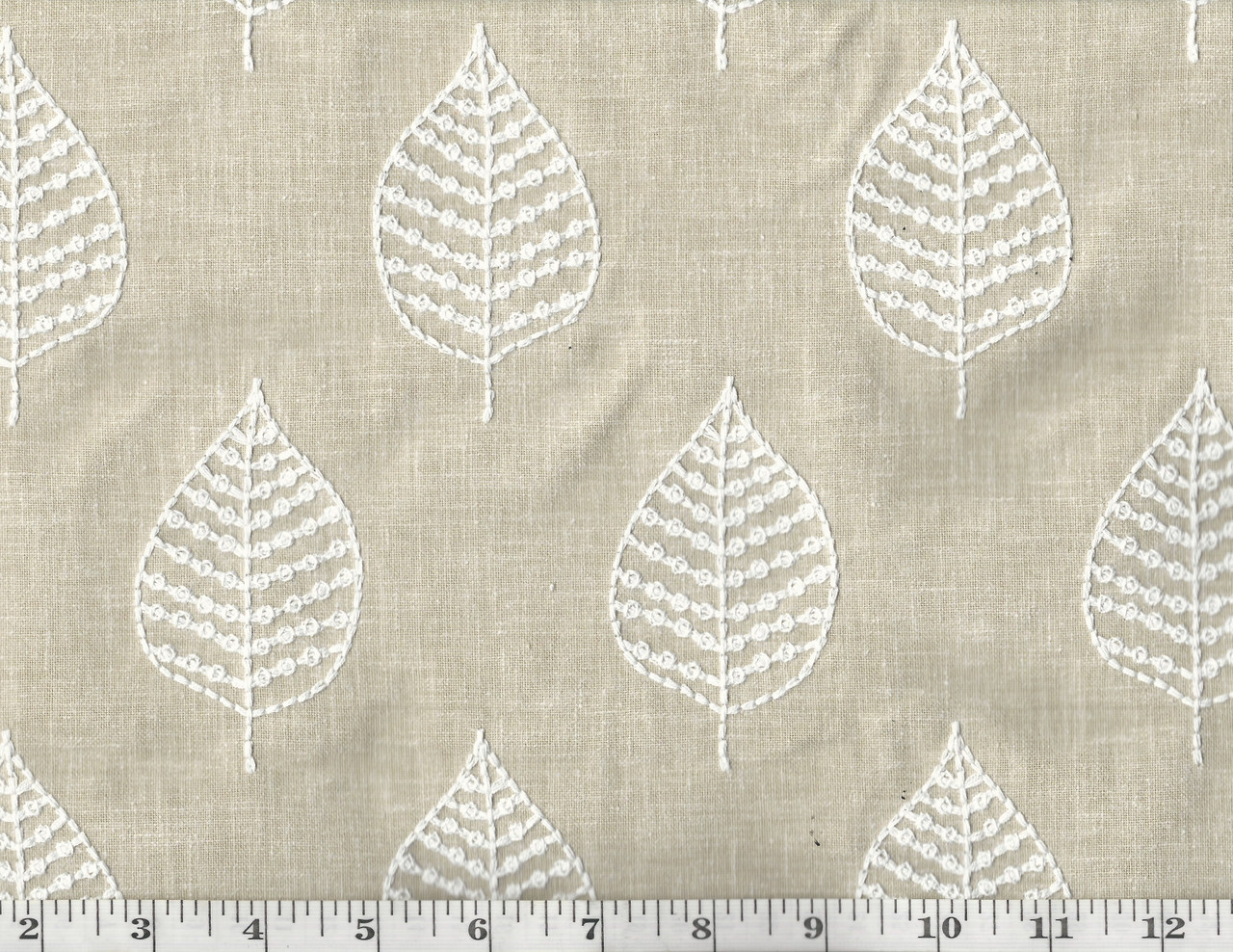 Elm Embroidery CL Parchment Drapery Upholstery Fabric by PK Lifestyles (Waverly)