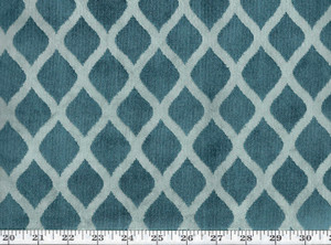 Zoe CL Teal Velvet Upholstery Fabric by DeLeo Textiles