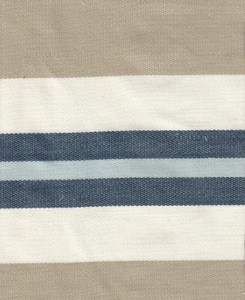 Clayton CL Khaki-Blue Drapery Upholstery Fabric by Golding Fabrics