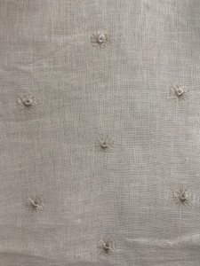 Pippa Winter White Sheer Drapery Fabric by P. Kaufman