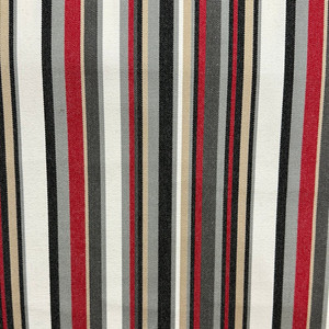 Sunboard Tabby Red Line Outdoor Upholstery Fabric by Sunbrella