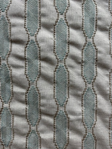 Mustang Stripe Mist Outdoor Fabric by Sunbrella