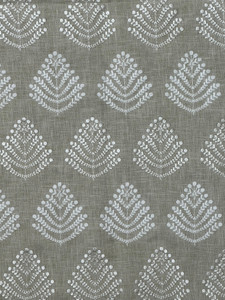 Royal Fern Embroidery Papyrus Upholstery/Drapery Fabric by P. Kaufmann