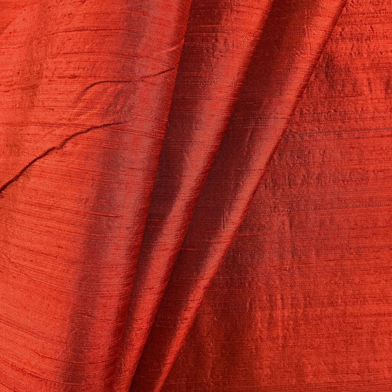 Zahara CL Hot Tamale Backed Silk Drapery Upholstery Fabric by American Silk Mills