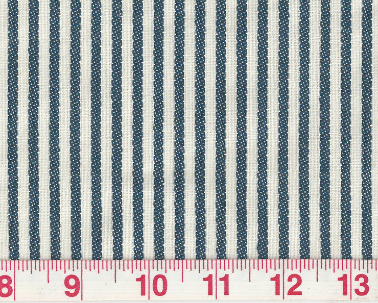 Good Lookin' Stripe CL Navy Upholstery Fabric by  P Kaufmann