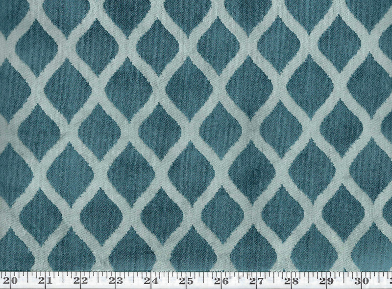 Zoe CL Teal Velvet Upholstery Fabric by DeLeo Textiles