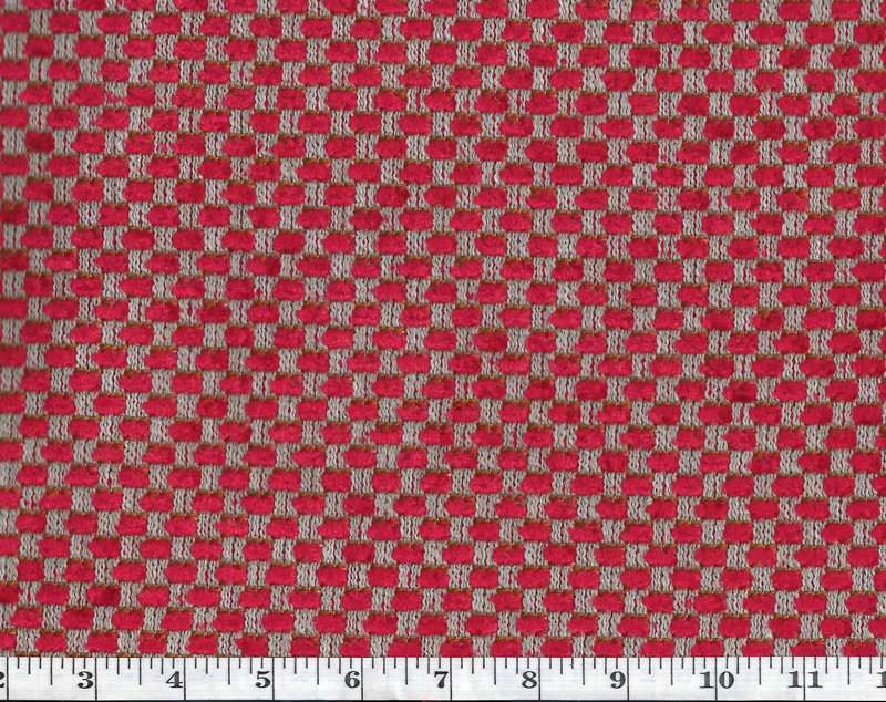 Agassi CL Red Light Upholstery Fabric by DeLeo Textiles