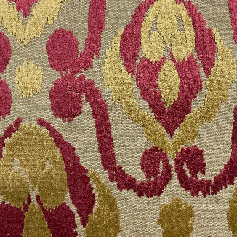 Ketana Velvet CL Ruby Drapery Upholstery Fabric by Charles Martel