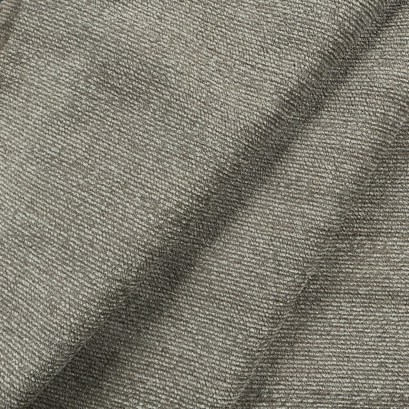 Kent Weave in Grey | Chenille Upholstery Fabric | Striped Light Grey and Taupe | Ralph Lauren | 54" Wide | Heavy Weight | By The Yard