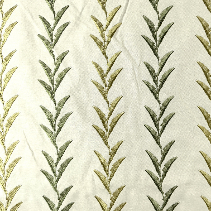 Lori CL Grass Embroidered Drapery Upholstery Fabric by Regal Fabrics