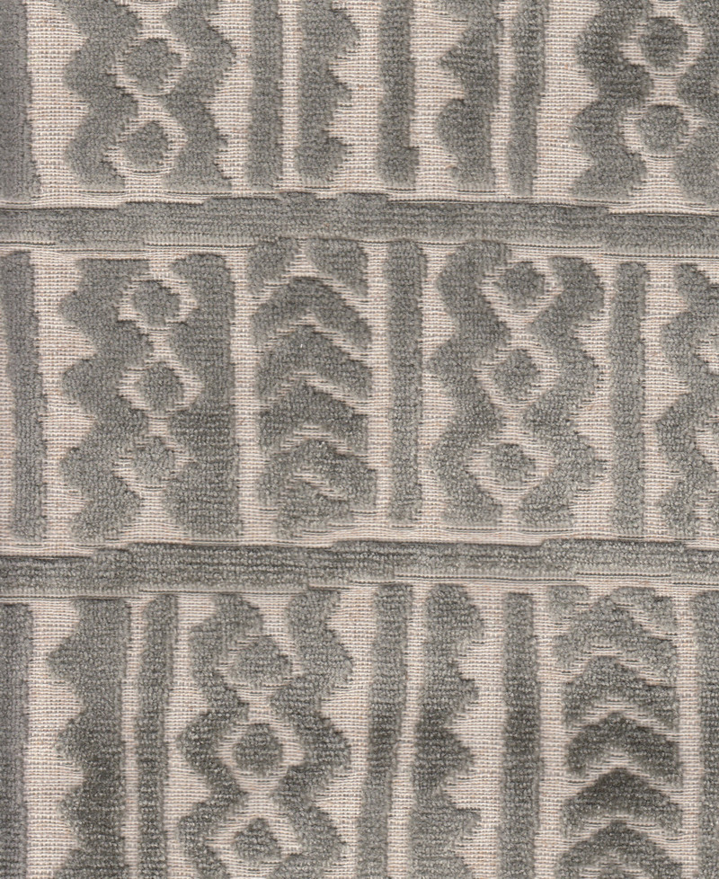 Aswan  CL Pewter Velvet Drapery Upholstery Fabric by P Kaufmann