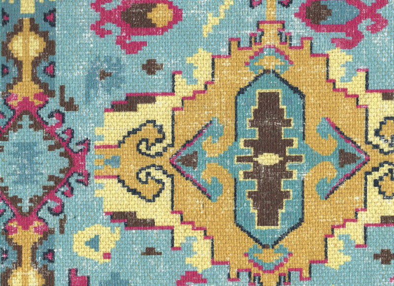 Oakley CL Turquoise Upholstery Fabric by P Kaufmann