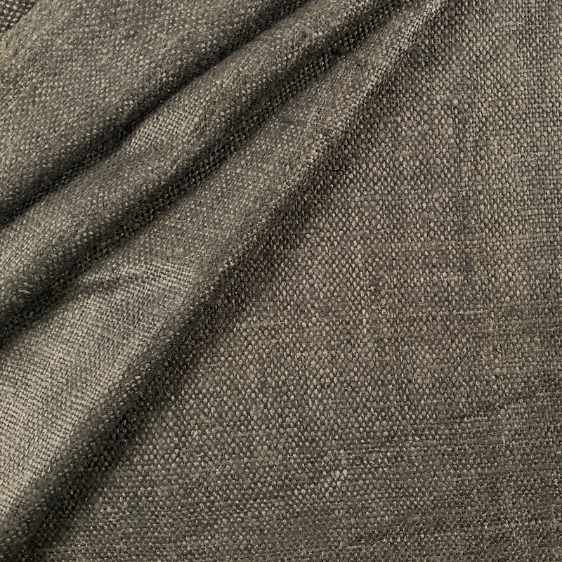 Bridport Silk in Ebony | Home Decor Fabric | Solid in Brown, Black, Taupe and Gray | 54 Inch Wide | Medium Weight Fabric | 100% Silk | Ralph Lauren | By The Yard