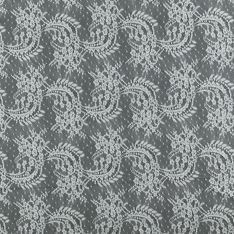Coralie Lace CL Bright White114" Width Sheer Drapery Fabric by Ralph Lauren