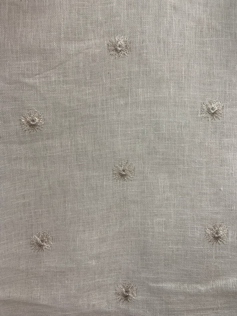 Pippa Winter White Sheer Drapery Fabric by P. Kaufman