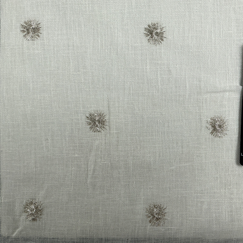 Pippa Winter White Sheer Drapery Fabric by P. Kaufman