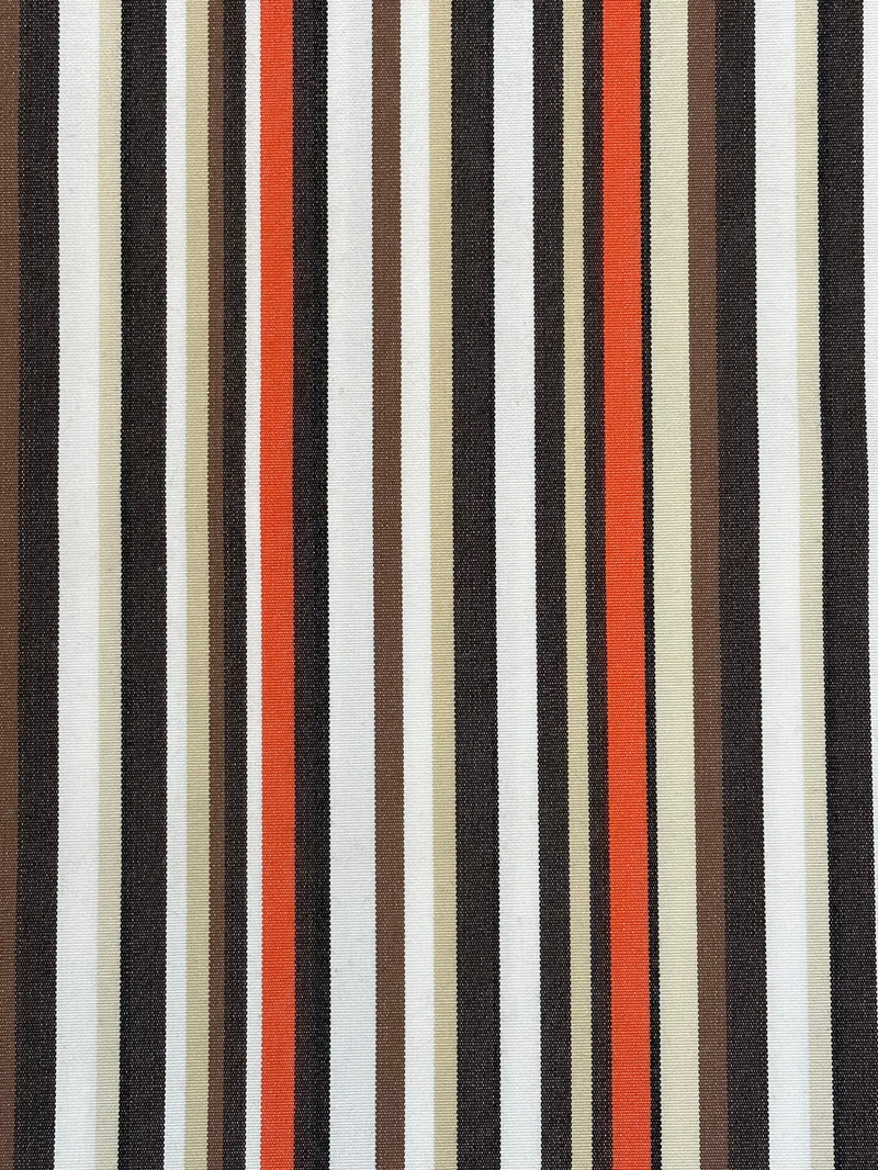 Orange Stripe Outdoor Upholstery Fabric by Tempotest
