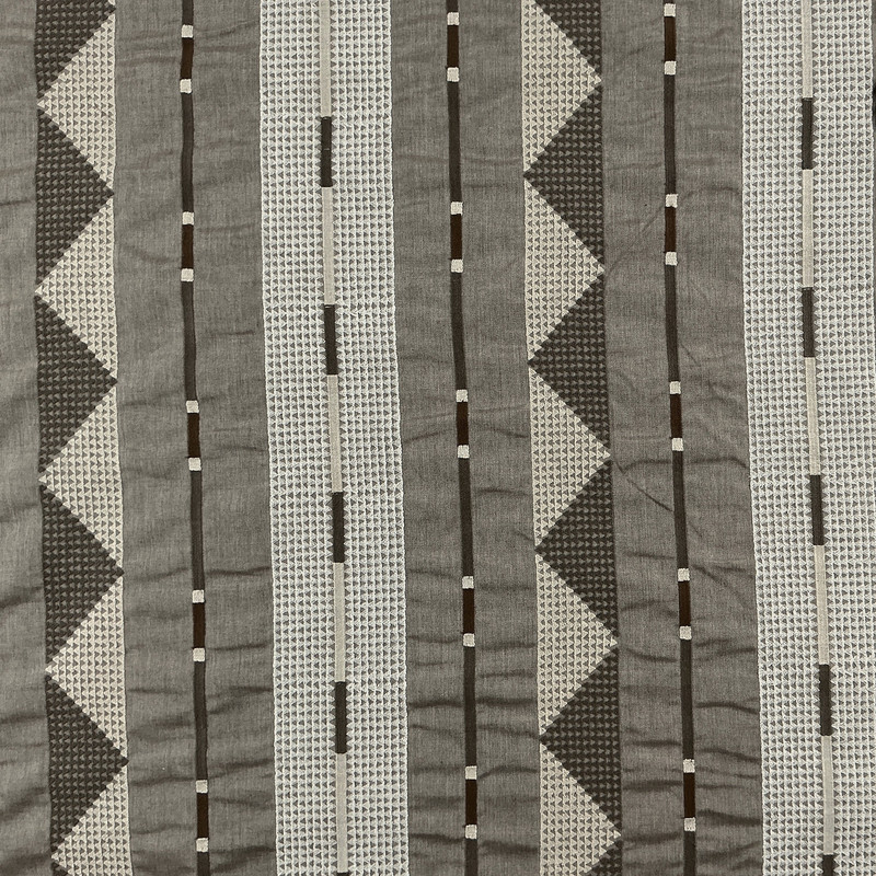 Pyramid Stripe Sandstone Outdoor Upholstery Fabric by Sunbrella