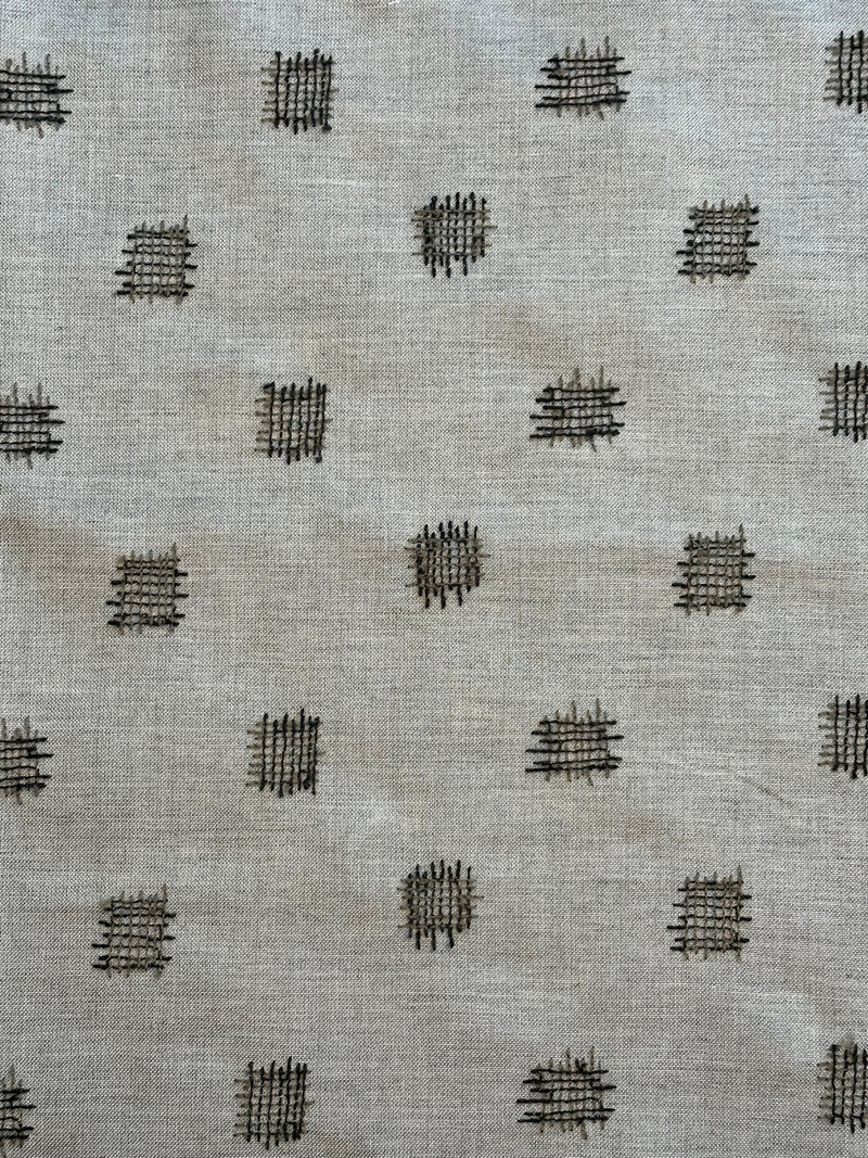 Stitch Block Charcoal Outdoor Upholstery Fabric by Sunbrella