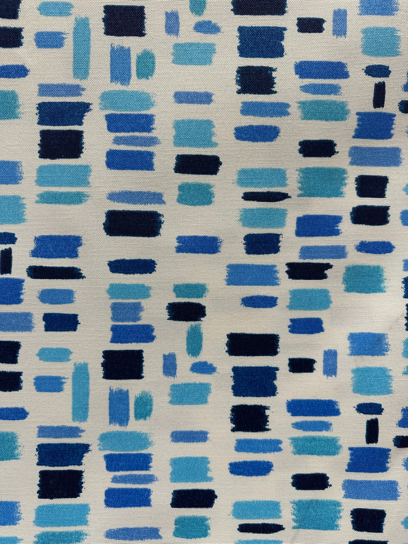 Color Tabs Marine Outdoor Upholstery/Drapery Fabric by P. Kaufman