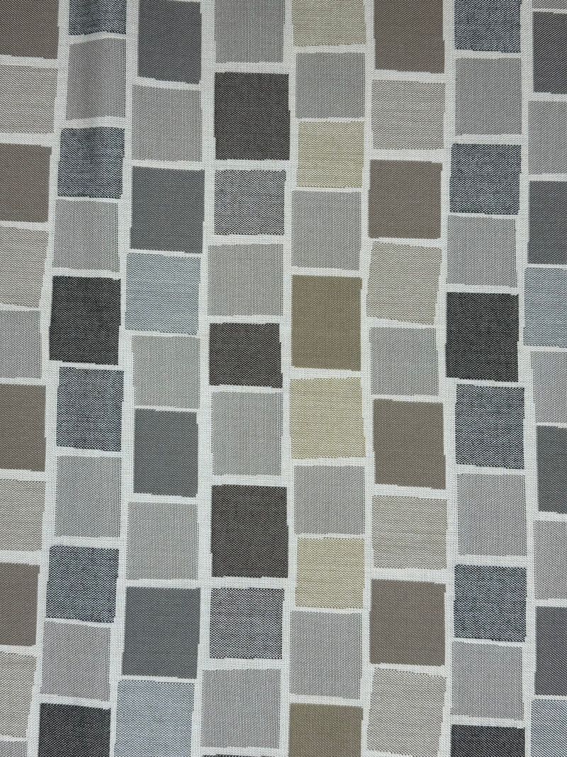 Blox Slate Outdoor Upholstery Fabric by Sunbrella