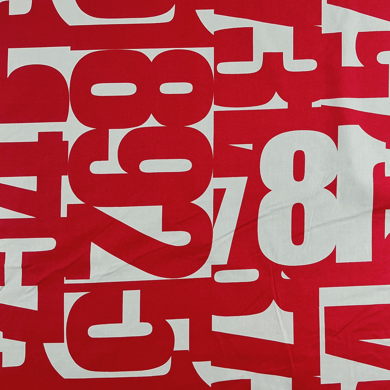 Numbers 01 Upholstery Fabric by Rioma